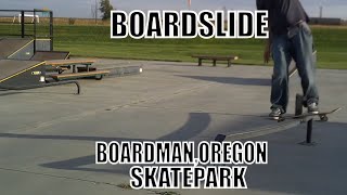 Boardslide at Boardman Oregon Skatepark