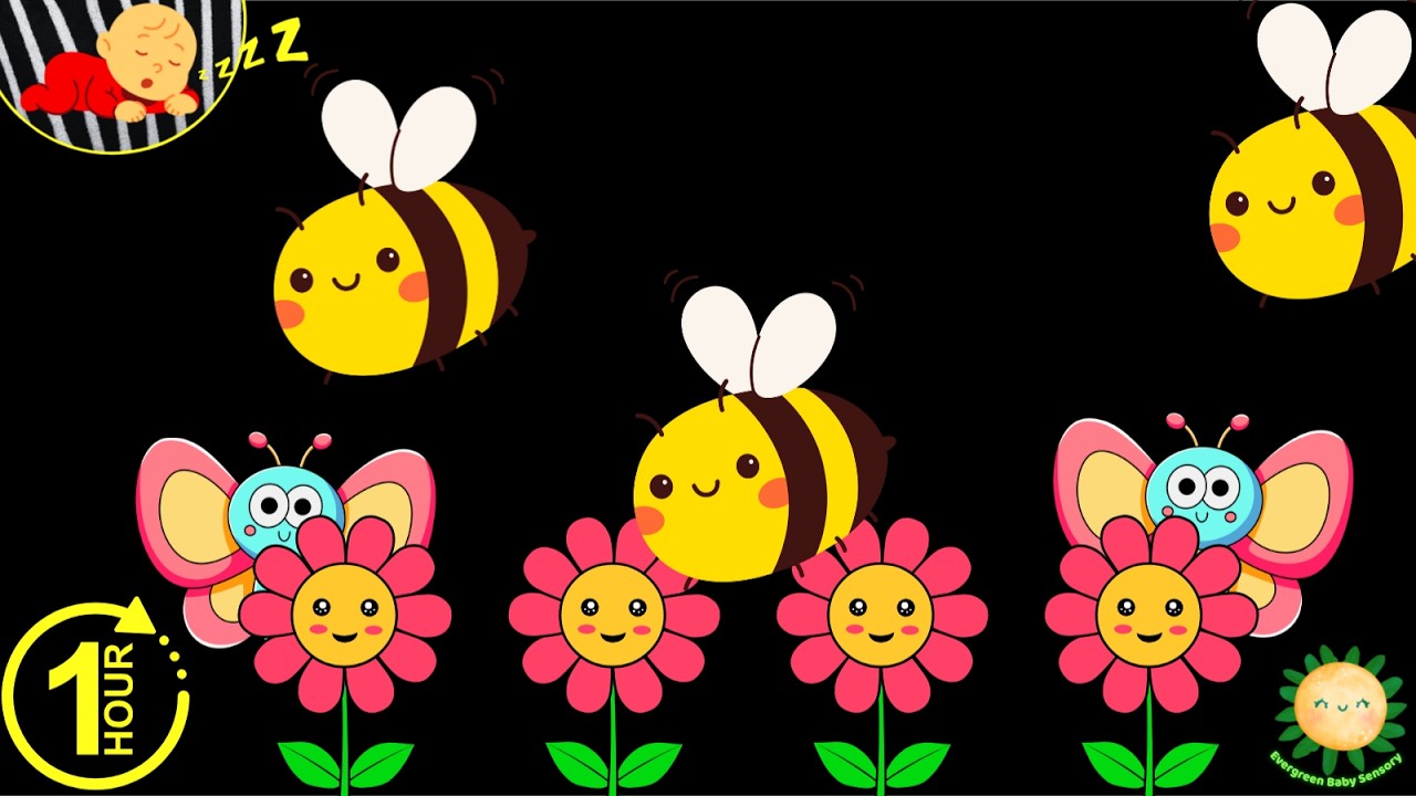 Baby Sensory Video | Bees, Butterflies & Nature | Calm Visuals for Newborns