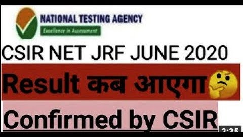 CSIR NET-JUNE -2020 RESULT NOTIFICATION RELEASED | Cut-Off
