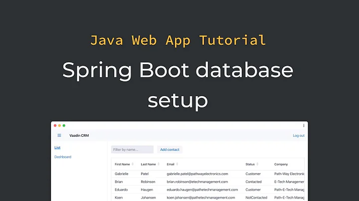 Java tutorial: Spring Boot database setup with JPA and Spring Data  (part 5)