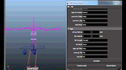 [WIP] Maya Mel Script auto rigging tool