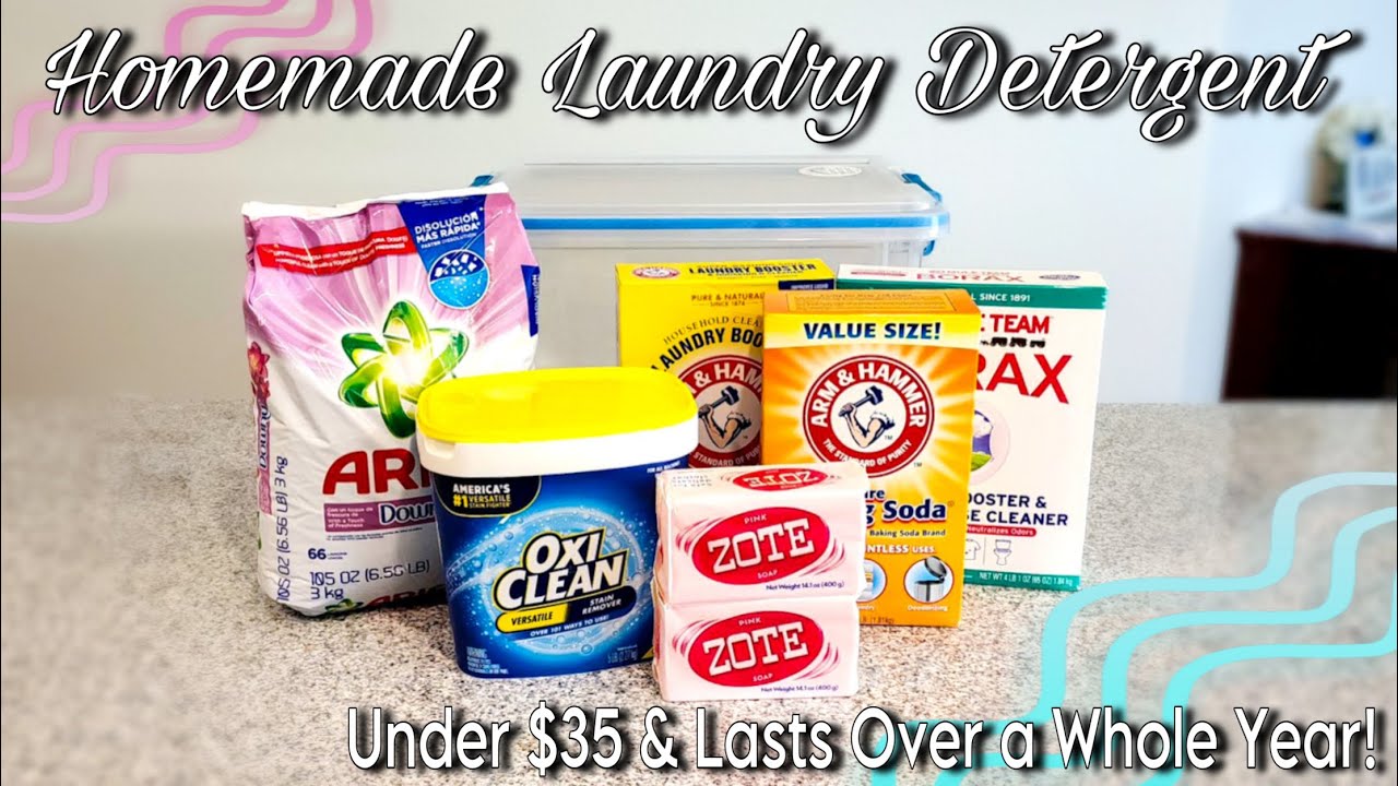 Homemade Laundry Detergent  Under $35 & Lasts Over a Whole Year