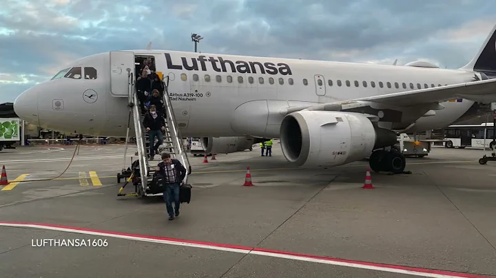 Lufthansa Airbus A319-100 flight from Leipzig (LEJ) to Frankfurt (FRA) airport HD