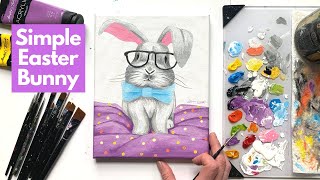 How to Paint a White Easter Bunny in 45-minutes or Less Using Acrylics