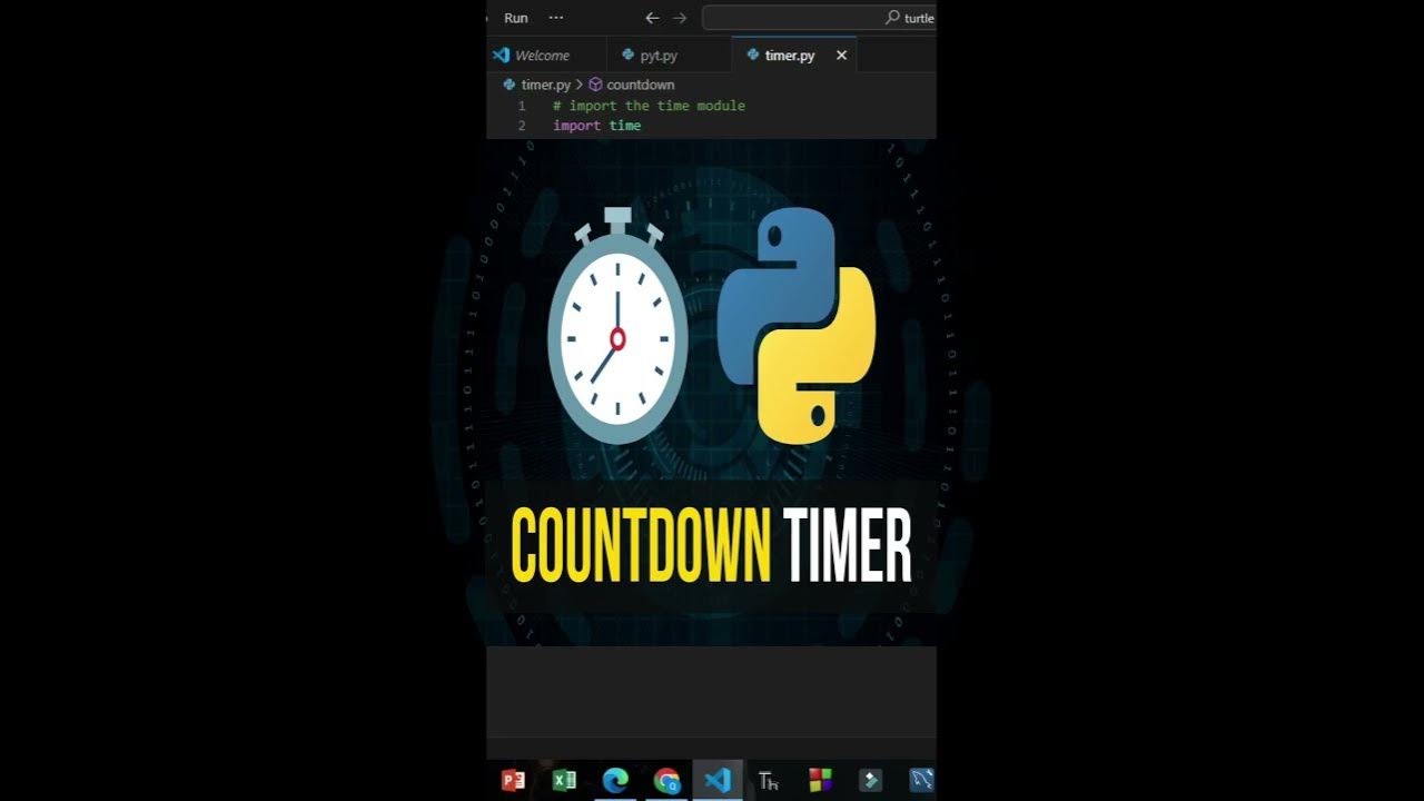 Python program to create countdown timer #shorts #coding #programming # ...