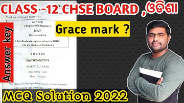 mcq questions and answers math chse board 2022 || math chse answer key 2022 ||