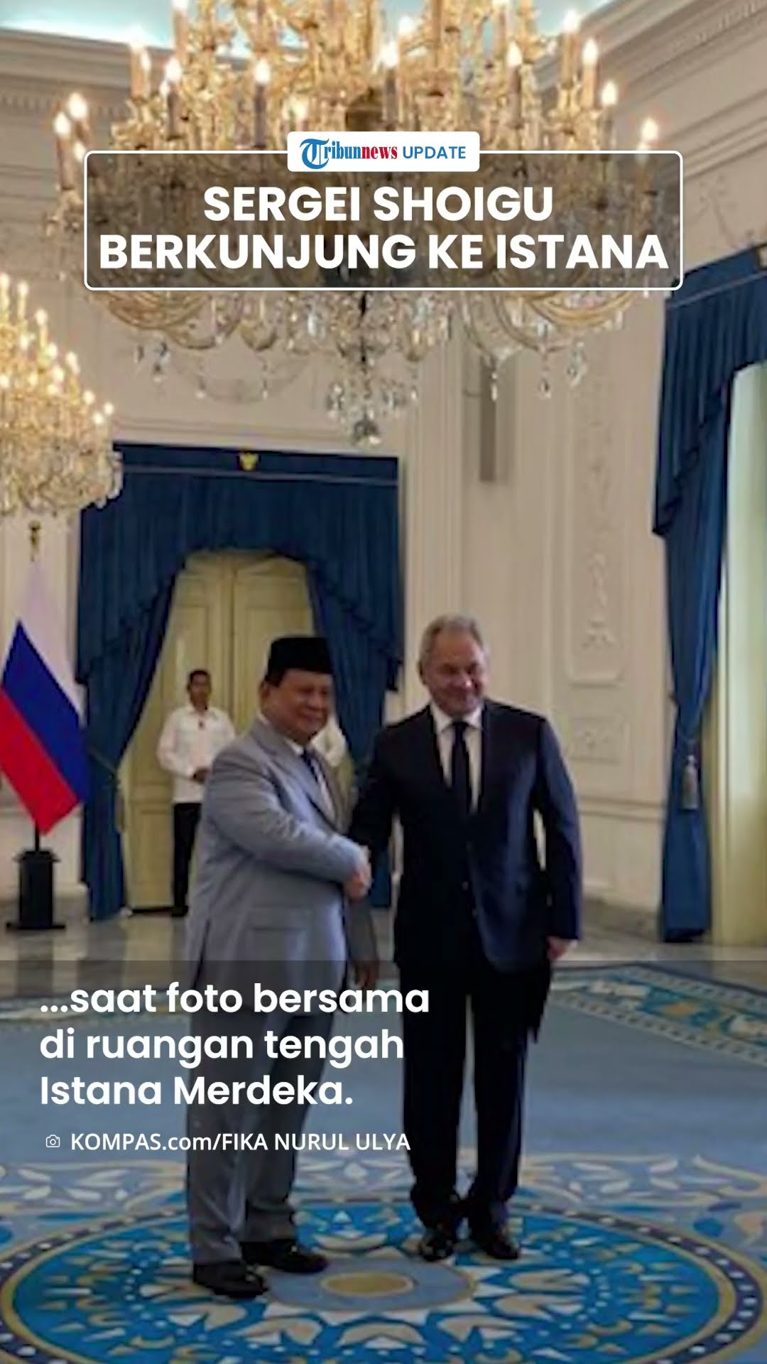 Sergei Shoigu Kunjungi Prabowo di Istana Merdeka, Membahas Isu Terkini Hubungan Bilateral