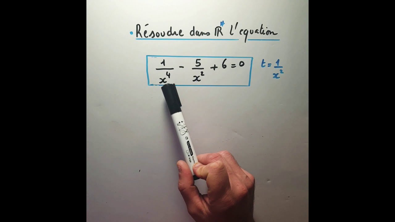 Résolution d'une équation avec un changement de variable.