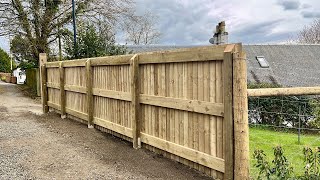 Building wooden privacy fence!