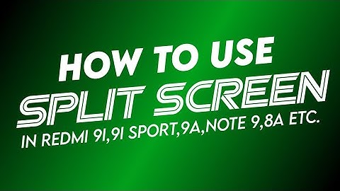 Split screen not showing in Redmi 9i sport | Redmi 9i split screen not showing