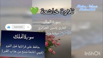 سورة الملك 💖 تلاوة #ياسين_الجزائري ب #رواية_ورش_عن_نافع 🍃 تلاوة خاشعة تسرُّ القلوب💚