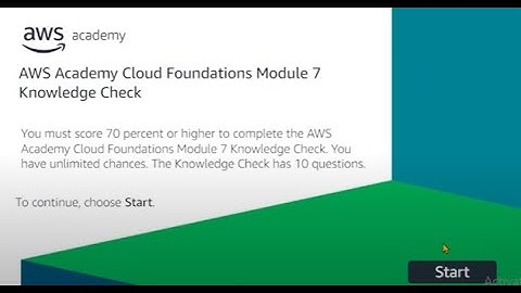 AWS Module 7 Knowledge Check || AWS Academy Cloud Foundations