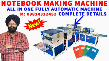 4IN1 FULLY AUTOMATIC EXERCISE NOTEBOOK MAKING MACHINE | STITCHING, FOLDING, EDGE SQUARING, CUTTING
