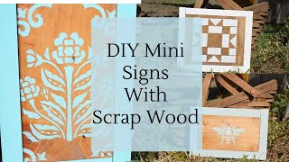 DIY Mini Signs With Scrap Wood