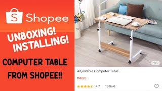 UNBOXING and INSTALLING COMPUTER TABLE FROM SHOPEE