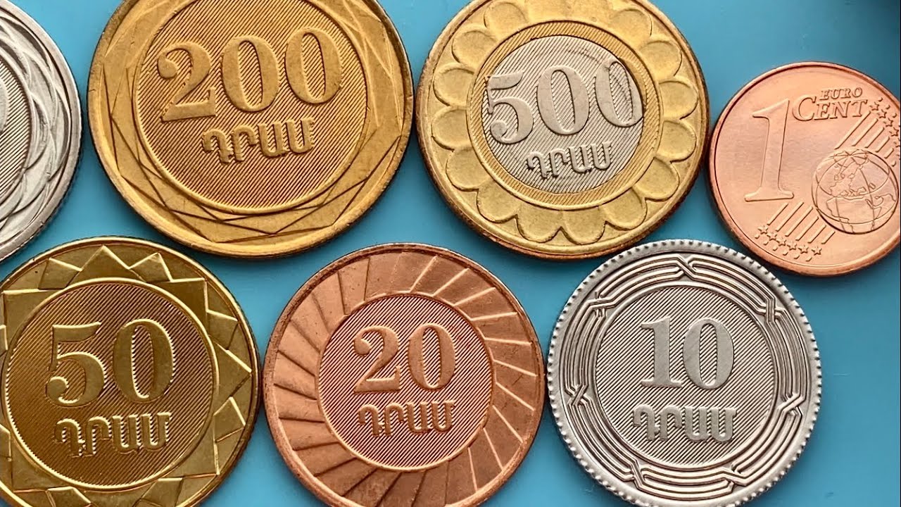 Armenia coins 500 200 100 50 20 10 DRAM 2004 2003 