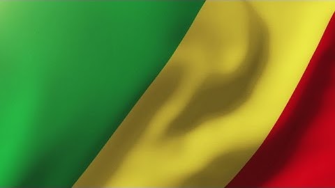 Republic Of The Congo Flag Waving In The Wind. Looping Sun Rises Style. Animatio Stock Animation