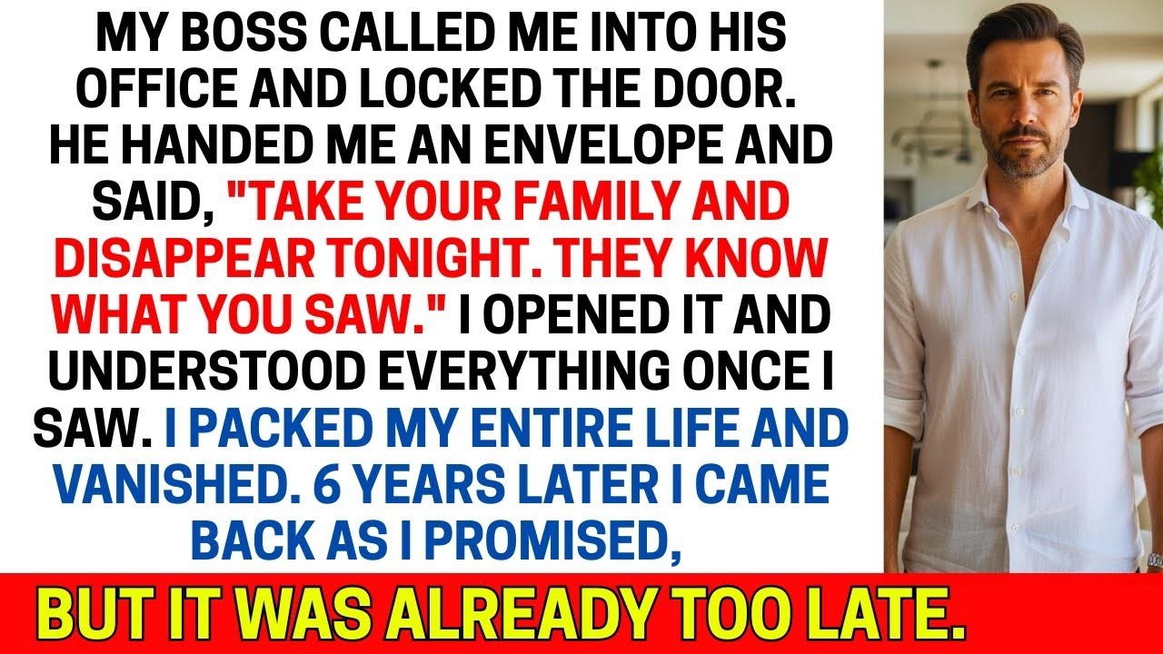 MY BOSS LOCKED THE DOOR AND SAID  DISAPPEAR TONIGHT  THEY KNOW   I OPENED THE ENVELOPE