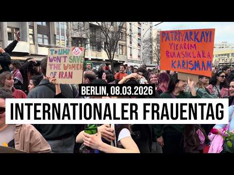 08.03.2026 Berlin Polizei muss Frauenrechtlerin Karoline Preisler am Frauentag vor Frauen beschützen