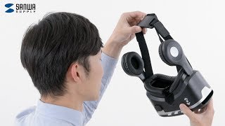 3D VRゴーグル　大型イヤーパッドのヘッドホン付きで没入感アップ！目幅&ピント調節、メガネ対応　iPhone/Android両対応　MED-VRG3