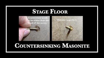 Stage Floor, part 2 – Countersinking Masonite