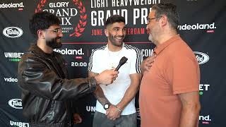 Bahram Rajabzadeh Glory light-heavyweight toernooi pre-fight interview