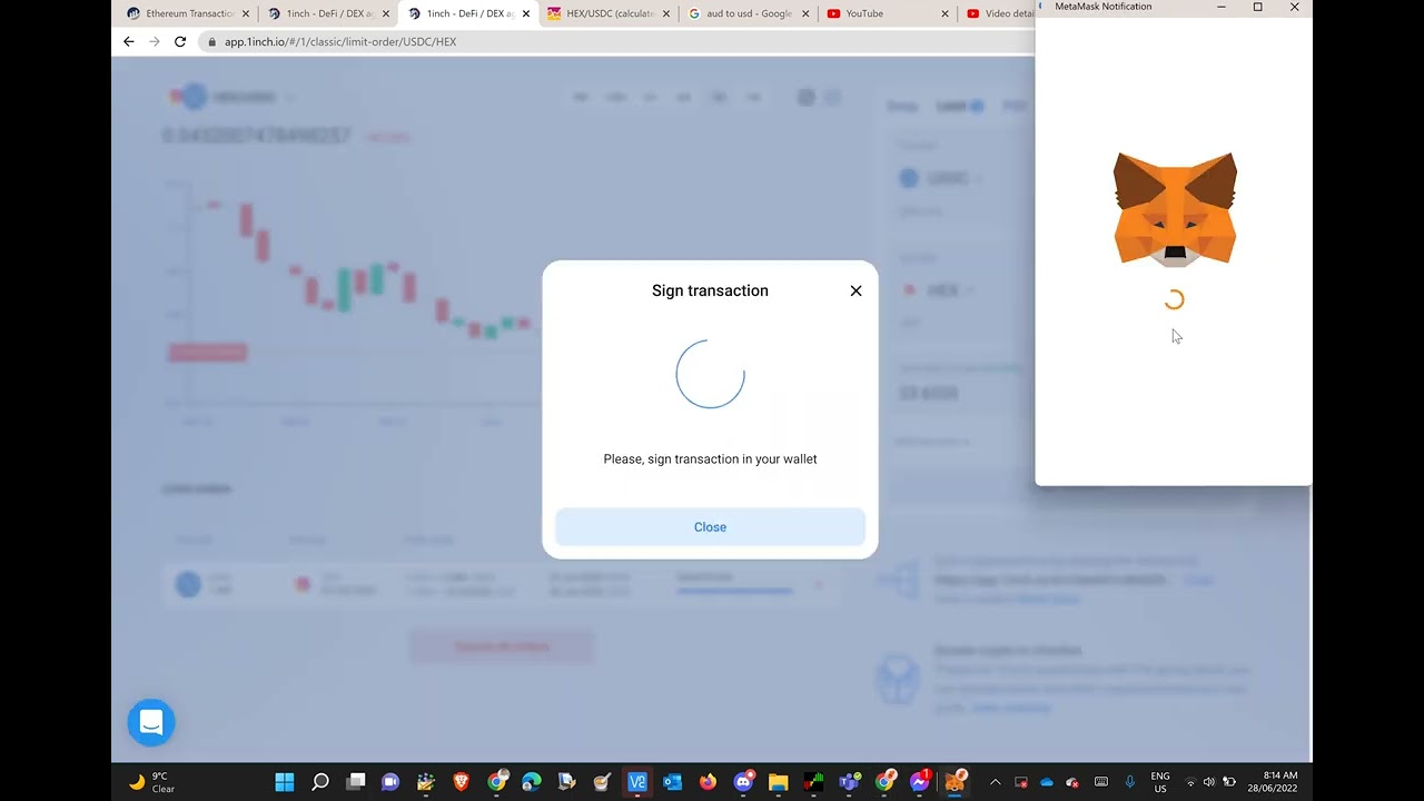 Problem with multiple Limit orders to purchase Hex with 1inch.io