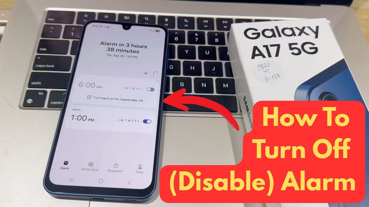 How To Turn Off (Disable) Alarm On Samsung Galaxy A17 5G - YouTube