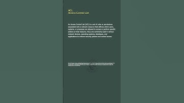 ACL - Access Control List - Security+