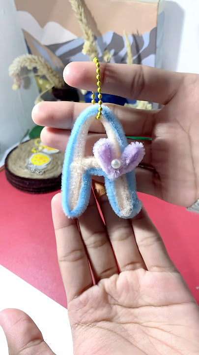 Diy keychain ideas, GANTUNGAN KUNCI DARI KAWAT BULU #diy #craft #keychain #shoorts