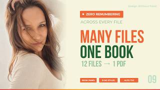 InDesign Book Panel: Merge 12 Files Into One Book (No Renumbering)