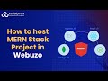 How to host MERN Stack project in Webuzo