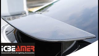 ICBEAMER Carbon Fiber Spoiler Custom Fit Tesla Model X 2016~2020