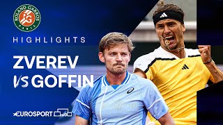 Alexander Zverev vs David Goffin | Round 2 | French Open 2024 Extended Highlights 🇫🇷
