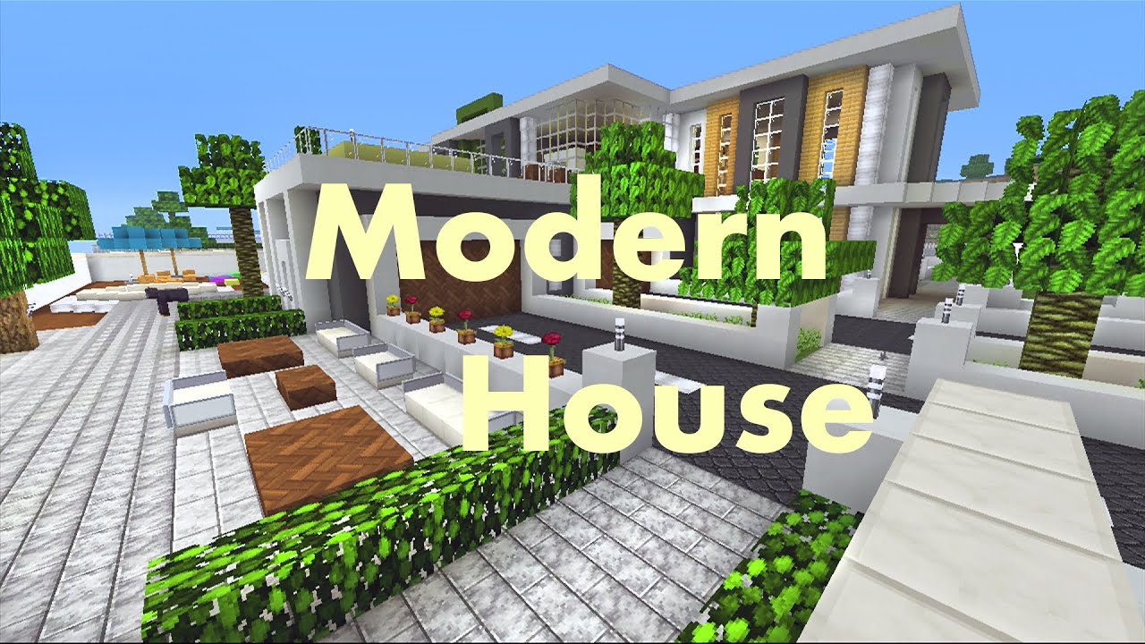 Minecraft Xbox 360 - Modern House Tutorial - House #3 (18/19)