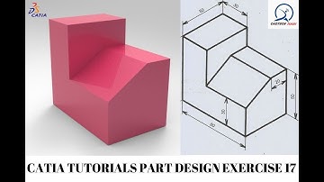 catia tutorials |simple part design exercise 17 | cadtech mahi