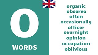 English Vocabulary - 'O' WORDS