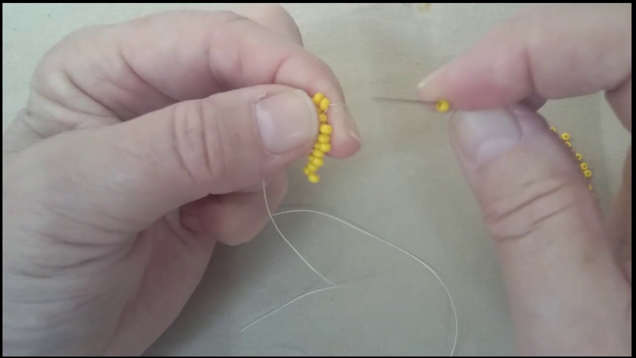 Aula 007 Parte 1   Ponto Peyote com número par de miçangas