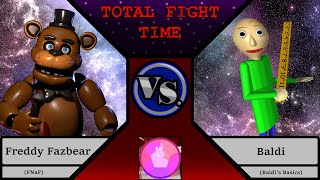 Total Fight Time Sea.2 Ep.17 Freddy Fazbear vs Baldi (FNaF vs Baldis Basics)