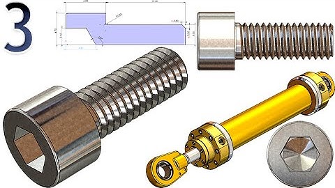 3-Project 44| Hydraulic Cylinder | SolidWorks Tutorial: M6x16 hex socket cap screw