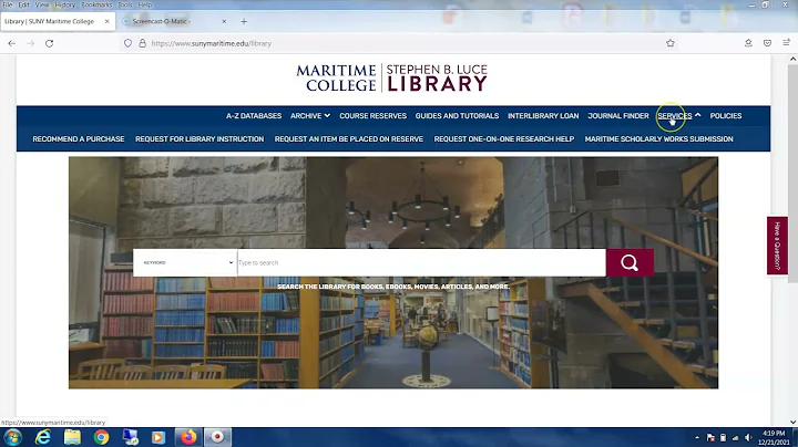 Stephen B. Luce Library Website Intro
