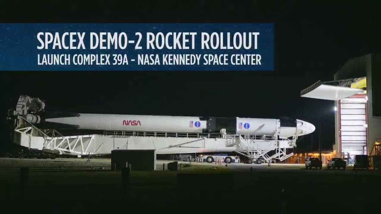SpaceX Demo2 rocket rolled out to launch pad YouTube