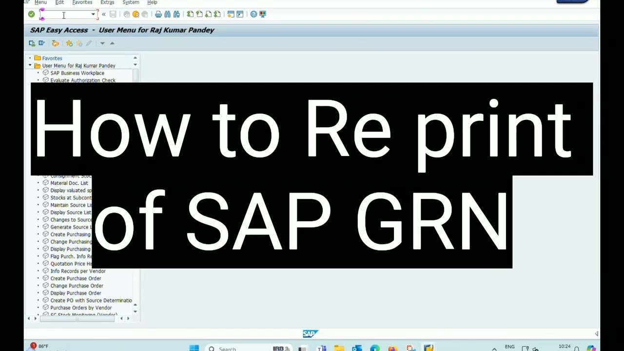 How to reprint the SAP grn copy? How to print SAP grn copy?