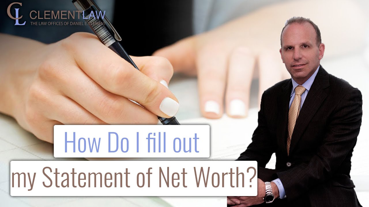 How to Fill Out Your Net Worth Statement in Your New York Divorce - YouTube