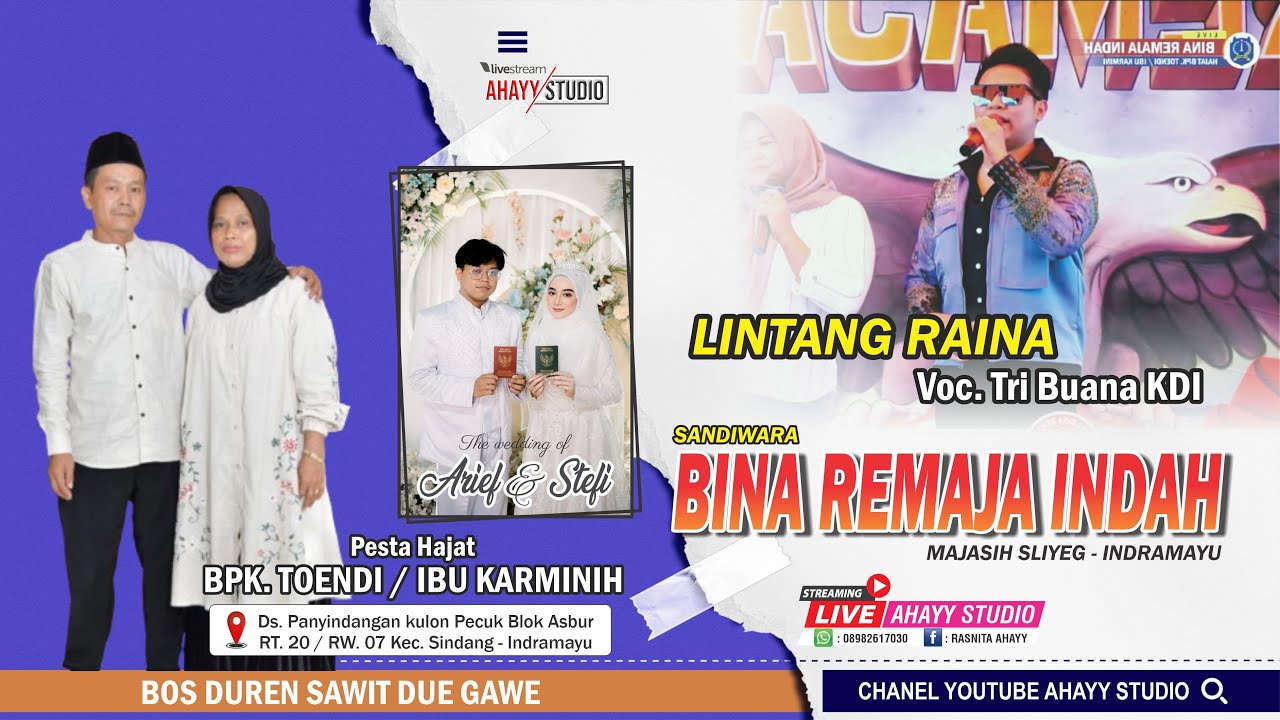 LINTANG RAINA | VOC. TRI BUANA | BINA REMAJA INDAH | HJT BPK. TOENDI / IBU KARMINIH PECUK 6 NOV 2025