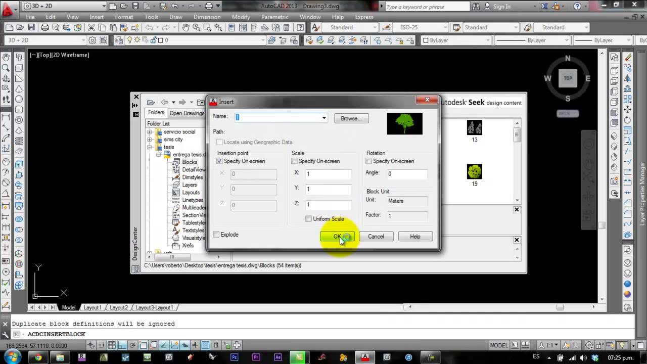 autocad 2013 tutorial en español 33 bloques de autocad YouTube autocad 2013 tutorial en español 33 bloques de autocad YouTube