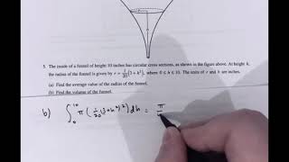2016 AP Calculus AB FRQ 5