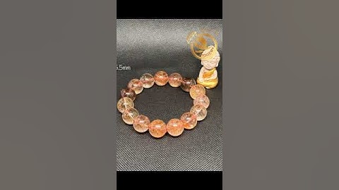 Vòng tay THẠCH ANH Tóc Đỏ 15.5 ly #riogems #dâychuyềnnam #mặtdâychuyền