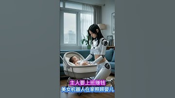 主人要上班赚钱，美女机器人在家照顾婴儿！ #机器人 #机器人保姆 #仿生机器人 #artificialintelligence #ai #shorts