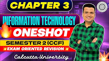 IT Unit -3 | One shot | Bcom Sem-2 CCF | Calcutta University